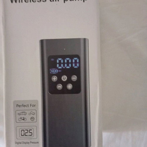 Portable Electric Tire Pump with Digital Gauge USB Rechargeable