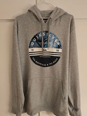 Quiksilver hoodie sweatshirt gray like new, size Large