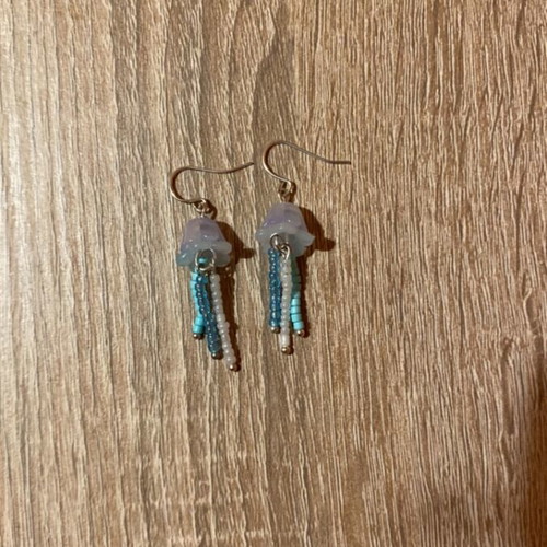 Handmade earrings made to order in blue and turquoise shades