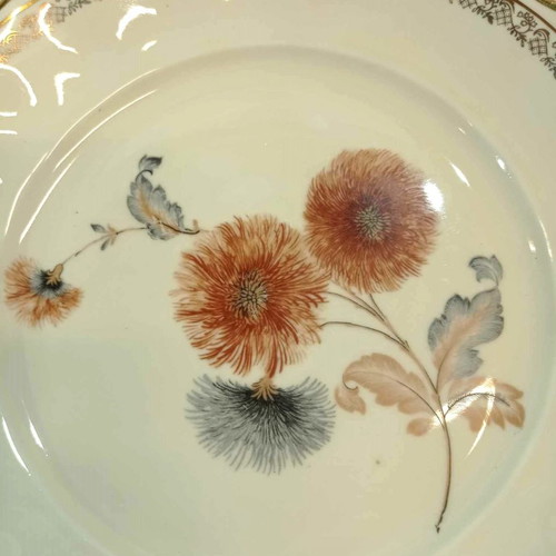 Furstenberg Germany plate with handles and floral design