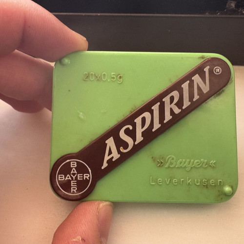 Aspirin vintage tin 1969 used collectible