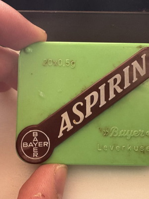 Aspirin vintage tin 1969 used collectible