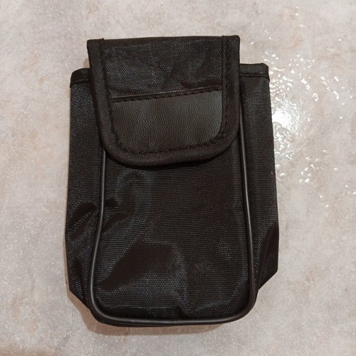 Black mini belt bag, 13x9 cm