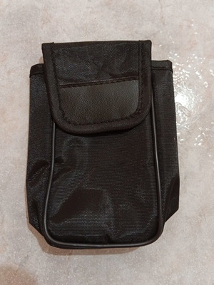 Black mini belt bag, 13x9 cm