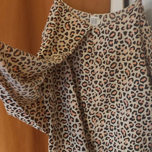 Leopard Top Lingerie Saint Tropez size M like new beige black coral