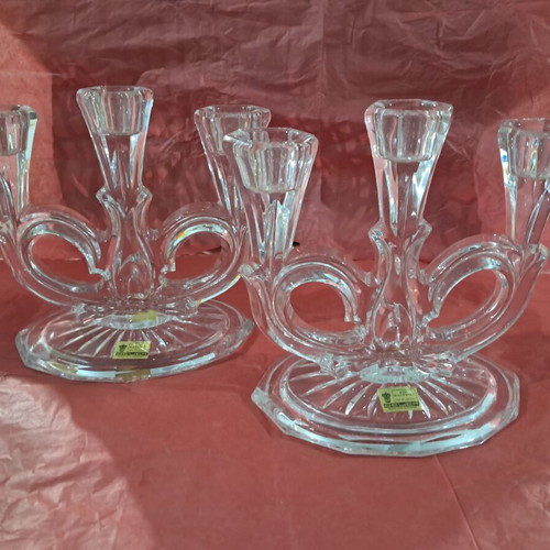 Crystal 3-Arm Candlesticks