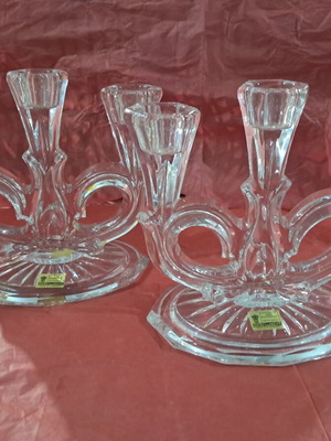 Crystal 3-Arm Candlesticks