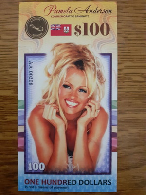 ΒΕΡΜΟΥΔΕΣ 100 ΔΟΛΛΑΡΙΑ - BERMUDA 100 DOLLARS -''PAMELA ANDERSON'' COMMEMORATIVE BANKNOTE (2022) UNC