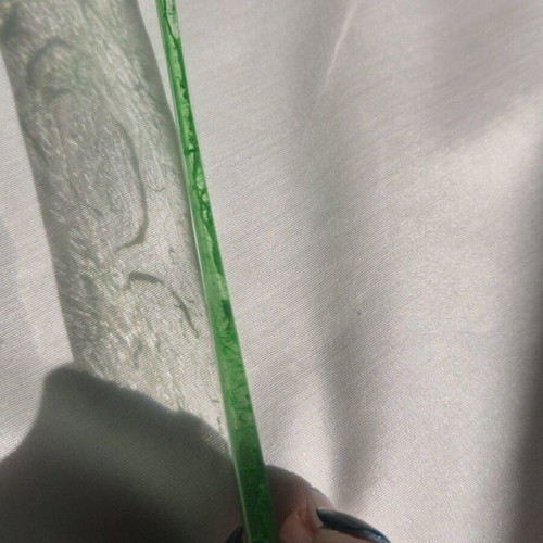 Handmade bookmark from resin with green waves new