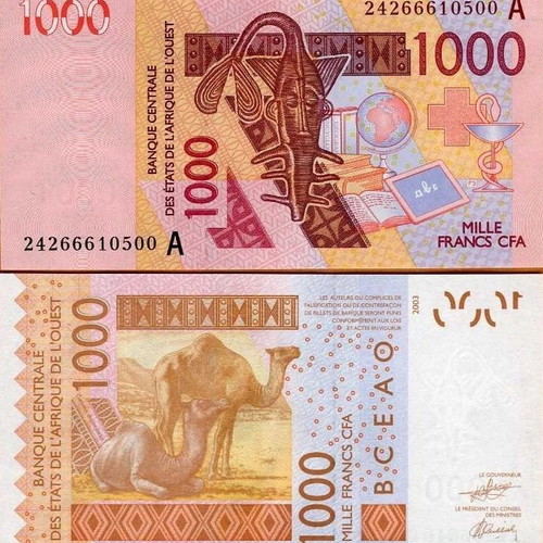 Ivory Coast 1,000 Francs CFA banknote 2020, BCEAO