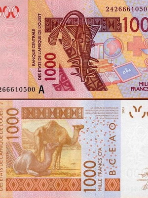 Ivory Coast 1,000 Francs CFA banknote 2020, BCEAO