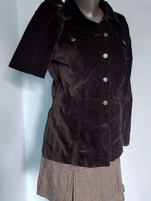Velvet jacket like new, Frenchkuff model, black, size M/L
