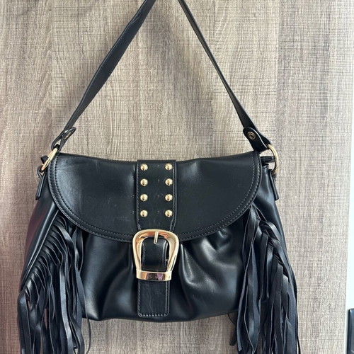 Black bag with fringes