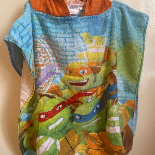 Hooded Teenage Mutant Ninja Turtles bath towel used 0-18 months