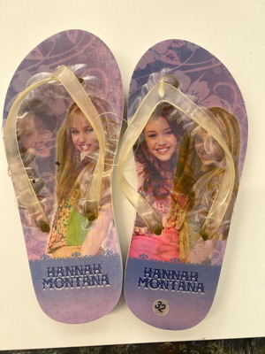 Girls' colorful children's flip-flops like new, size 32