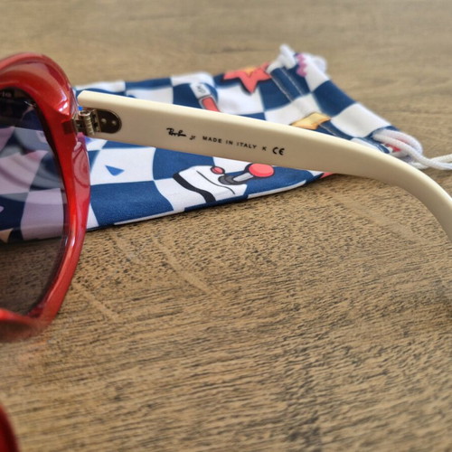 Rayban Junior RJ9043S sunglasses like new, white and red