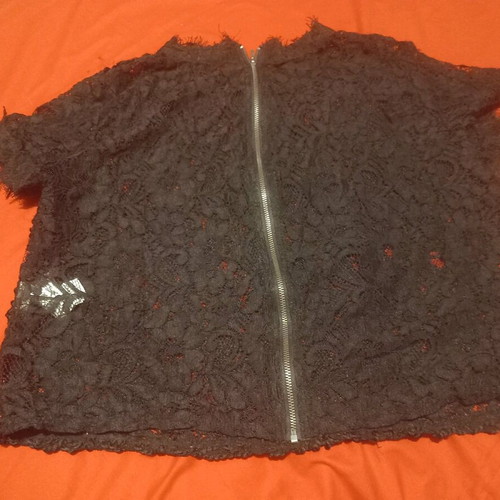Zara lace blouse size L with back zipper