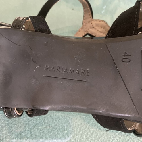 Mariamare Black Leather Women's Sandals Size 40 New