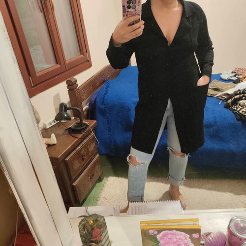 Tunic like new, size XL/XXL, black, with pockets and neck clip