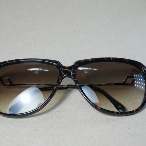 Italian Luxottica 8589 sunglasses used, black and brown