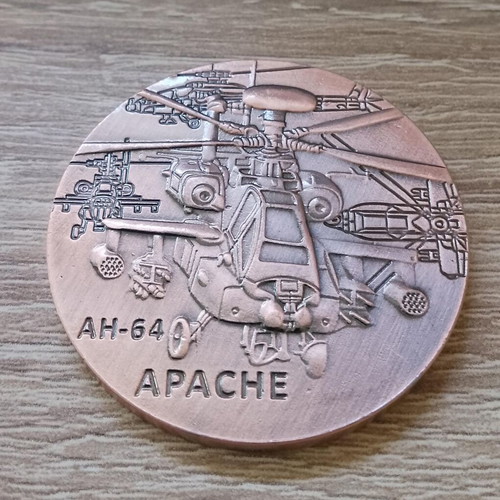 US Army AH-64 Apache military commemorative medal like new