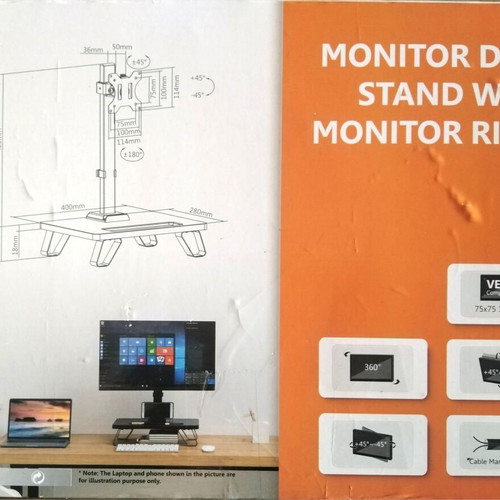 Bratec monitor desk stand new, supports up to 32 inches