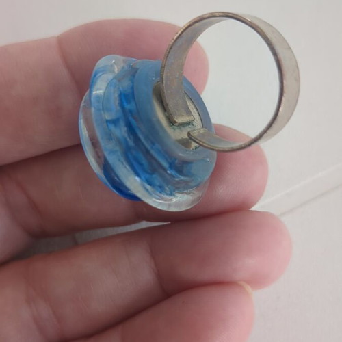 Summer ring used, blue shades, adjustable