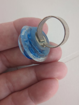Summer ring used, blue shades, adjustable