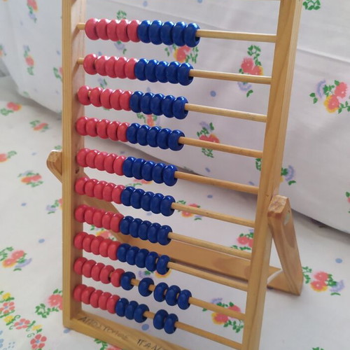 Wooden abacus educational toy, like new