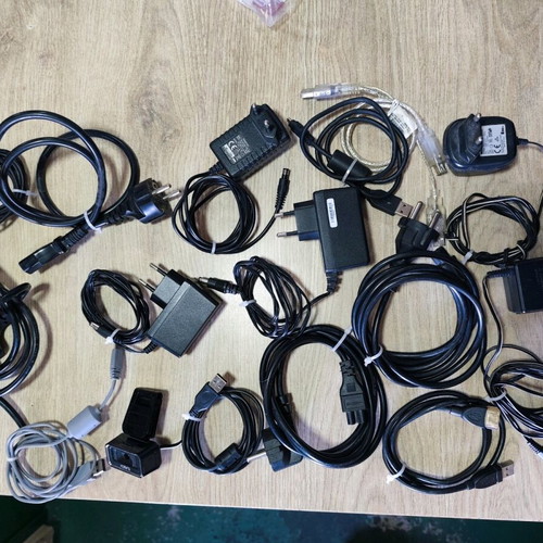Cables and chargers used, pack