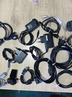 Cables and chargers used, pack
