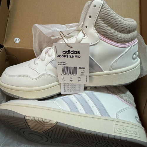 Adidas Hoops 3.0 Mid new white athletic shoes size 39