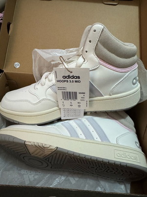 Adidas Hoops 3.0 Mid new white athletic shoes size 39