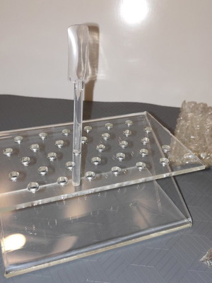 Display stand for 32 nail polish samples and designs new, acrylic