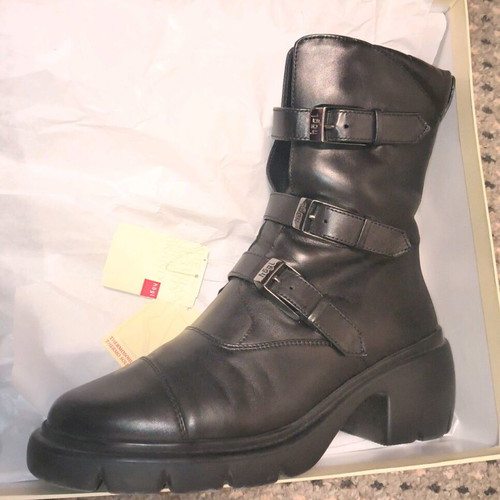 Högl leather biker boots, size 40, black