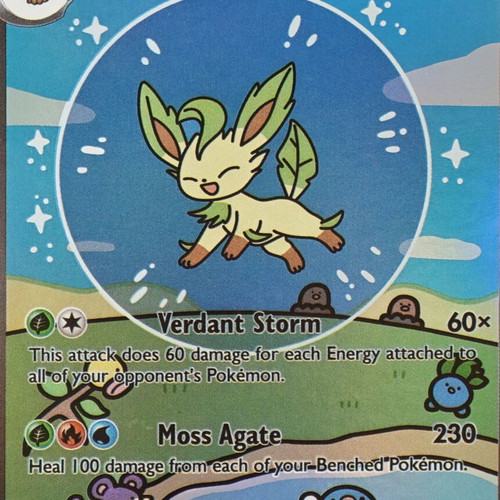 Pokemon Sylveon, Leafeon and Glaceon Bubble Cards custom