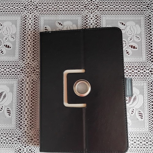 E-book cover, black leather, 11x17 cm