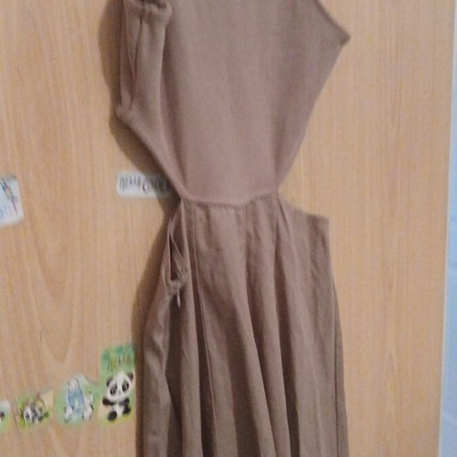 Φόρεμα Zara μάξι καλοκαιρινό αμάνικο σαν καινούργιο, μπεζ και ανοιχτό καφέ