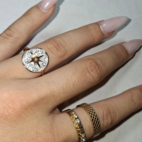 Rings and earrings like new, colorful and gold-tone jewelry
