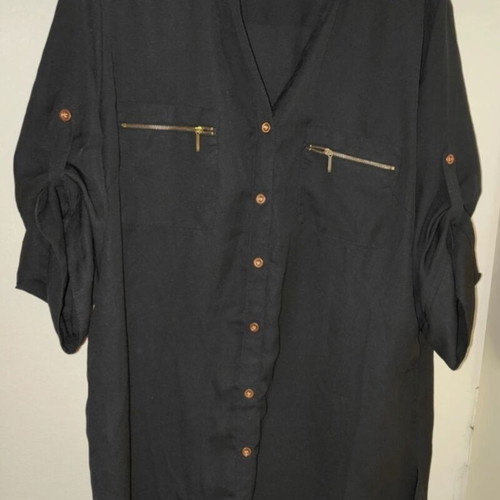 Women's black shirt 2XL used, viscose, smart casual