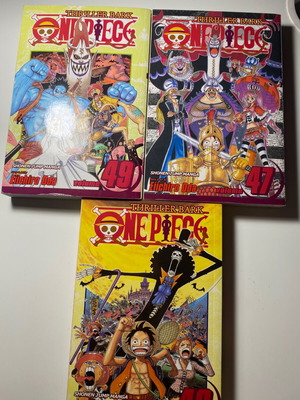 One Piece comics set of 3 volumes 46, 47, 49 like new