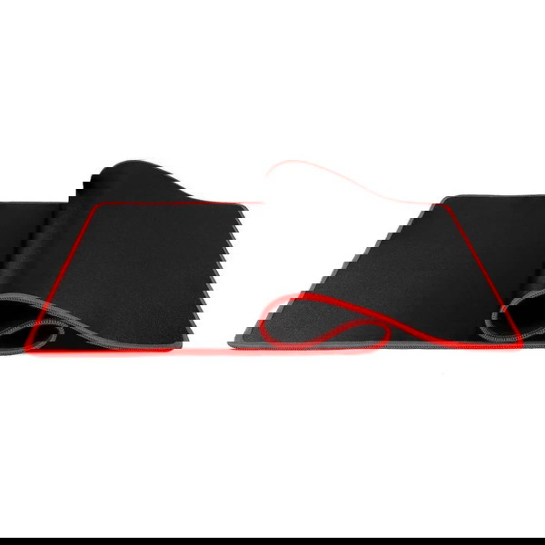 Gaming mouse pad 700 x 300 x 3 mm black with red stitching