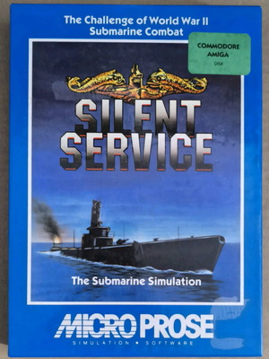 Silent Service MicroProse Amiga like new, blue colour box