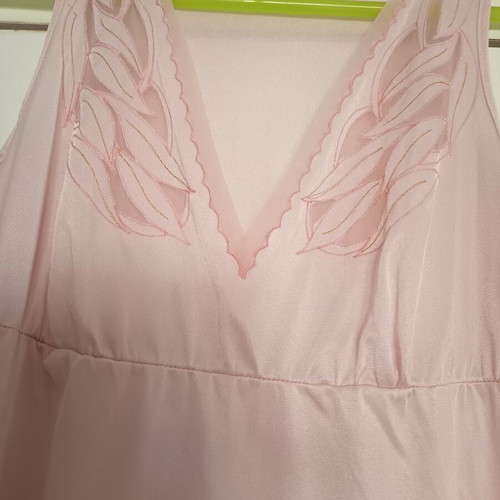 Satin nightdress and maxi robe set, pink, size 46, like new
