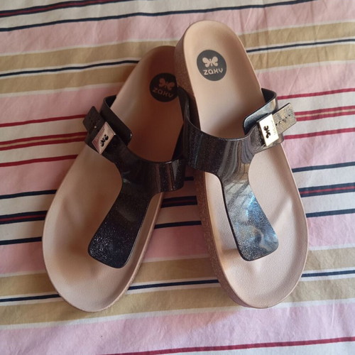 Zaxy women's sandals like new, size 38, beige and black