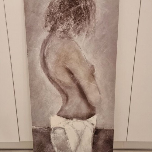 Canvas painting used with modern artistic portrait