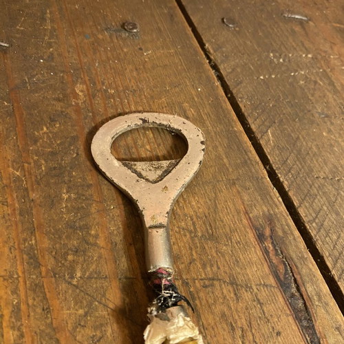 Vintage bottle opener used, height 16.5 cm