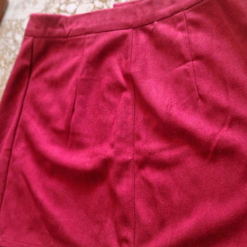Suede mini skirt with buttons like new, size S