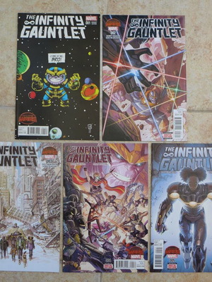 Secret Wars Infinity Gauntlet Comics 1-5 with Bonus Old Man Logan #1 Variant