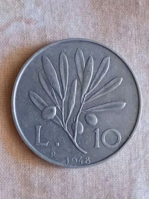 Italy 10 Lire 1948 coin used key date